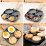 Non stick 4 hole frying pan - Image 2