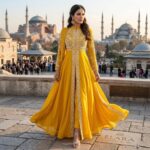 Readymade Georgette Embroidered Party Dress