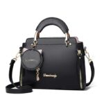 Versatile Liberal Messenger Bag with Cat Ear Wallet - Image 4