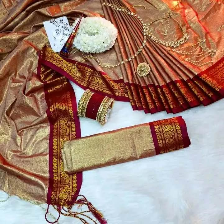 ভাইরাল সেই লামা সিল্ক শাড়ি কম্বো