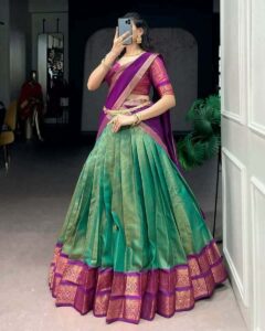 lama silk lehenga - Image 9