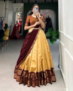 lama silk lehenga - Image 2