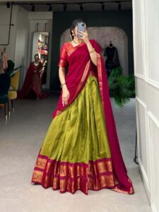 lama silk lehenga - Image 3