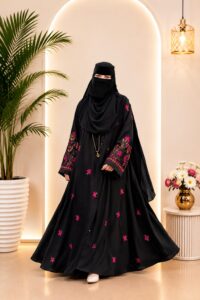 নকশী এমব্রয়ডারি আলাদা কটি বোরকা - Image 2