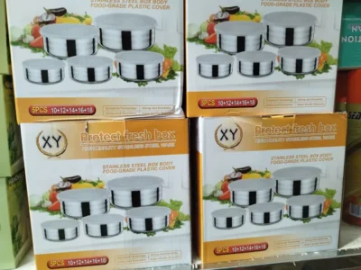5 Pcs Multifunctional Stainless Steel Protect Fresh Box - Image 5