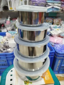 5 Pcs Multifunctional Stainless Steel Protect Fresh Box - Image 4