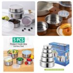 5 Pcs Multifunctional Stainless Steel Protect Fresh Box - Image 2