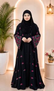 নকশী২ এমব্রয়ডারি আলাদা কটি বোরকা - Image 2